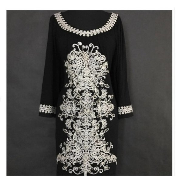 INC  International Concepts Embroidered Dress - Picture 3 of 8